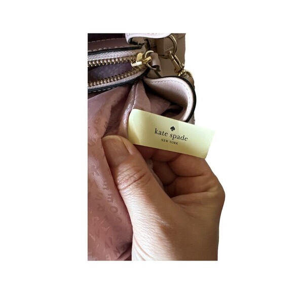 Kate Spade New York Laurel Way Evangelie Saffiano Leather Bag Satchel Pink - Picture 7 of 9